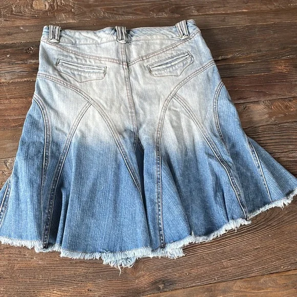 Vintage Havana high-low fit and flare denim skirt EUC size S - Picture 4 of 7